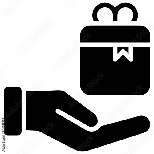 Gift box icon for management productivity, business, website, application, printing, document, poster design, etc