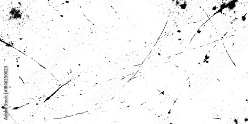 Vector textures set featuring damaged concrete stains with scratches and cracks which can be used as a background.