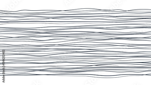 Abstract Pattern of Wavy Horizontal Lines on a White Background Vector Art