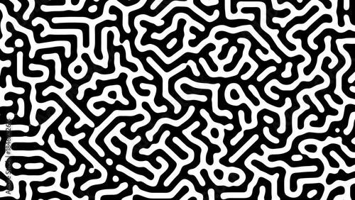 Abstract Organic Pattern in Black and White, Tuberous or Cellular Texture Background