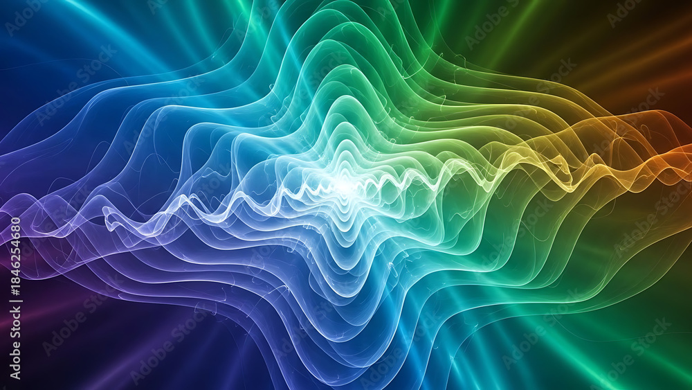 Fototapeta premium Abstract Colorful Waves Background Design for Digital Art and Presentation