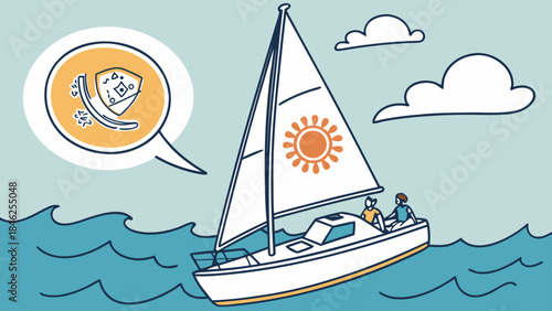 sailing boat on the sea