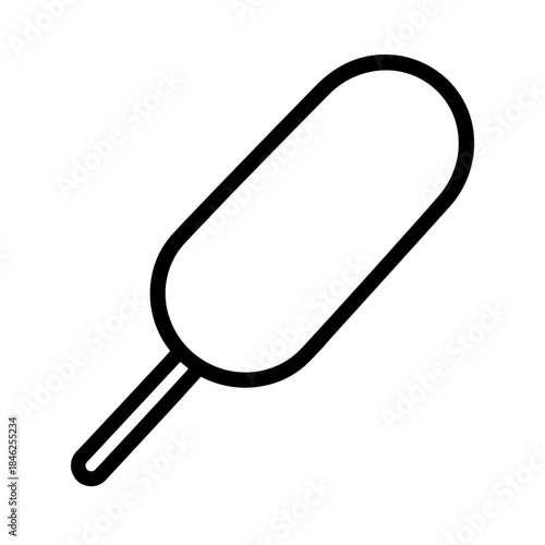 Minimalist corn dog street food vector icon
