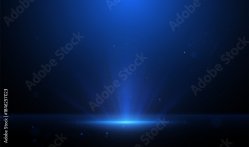 Round frame of blue bokeh lights for modern corporate awards. This tech-inspired border is perfect for digital certificates, employee achievement graphic, and innovation awards in the tech and finance