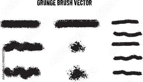 Grunge brush vector silhouette 