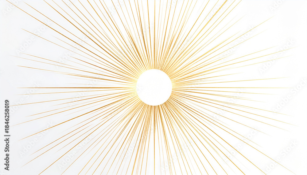 Obraz premium Radiant Golden Minimalist Circle