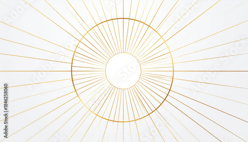Radiant Golden Minimalist Circle