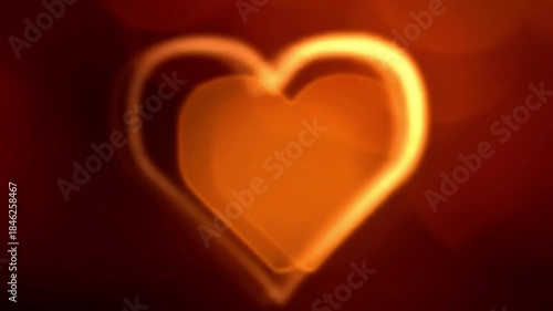 Wallpaper Mural Abstract Golden Bokeh Heart Shapes Animation. Warm Glowing Romantic Background for Love, Valentine's Day, and Celebration. Torontodigital.ca