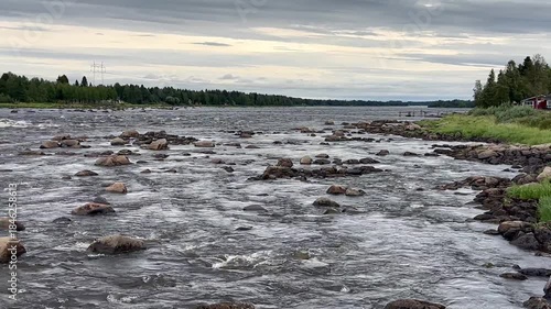 The Rapids of Kukkolaforsen at Kukkola, Sweden