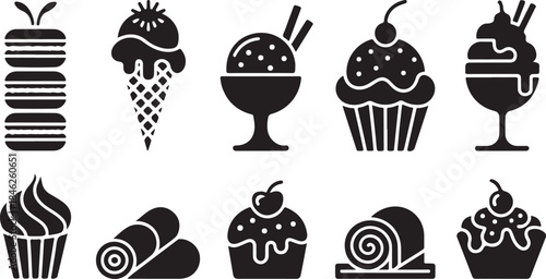Delightful Dessert Icons Collection for Sweet Treats