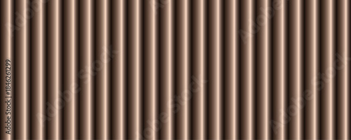 Golden corrugated metal sheets form a textured backdrop perfect for industrial or minimalist.Industry surface pattern background. Vector Illustration.