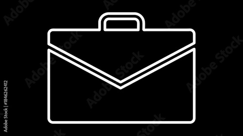 Modern briefcase icon for business and professional use animation design