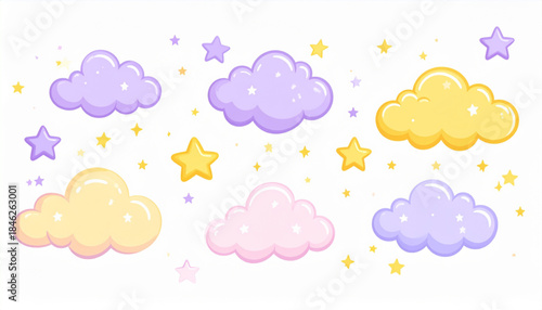 Dreamy Pastel Cloud Pajama Tag