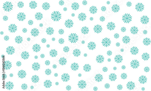 Elegant Turquoise Snowflake Holiday Seamless Pattern