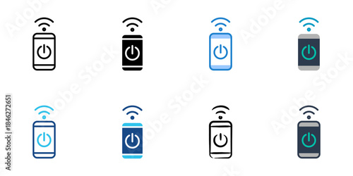 Smart phone icons set multiple style vector collection. 
