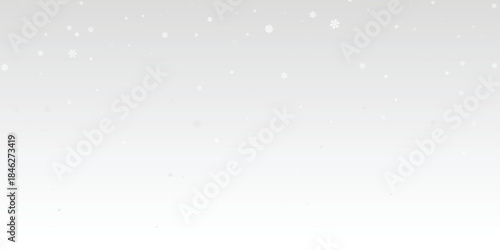 Subtle Snowflakes Falling on Soft Gradient Background Illustration, for Winter Design, Vector overlay
