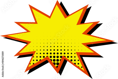Comic Explosion Graphic Element, Comic Explosion, Comic Explosion Effect, Retro Comic Starburst Effects, Dynamic Pop Art Explosion Shape