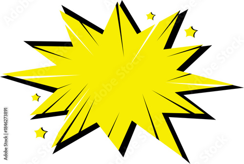 Comic Explosion Graphic Element, Comic Explosion, Comic Explosion Effect, Retro Comic Starburst Effects, Dynamic Pop Art Explosion Shape