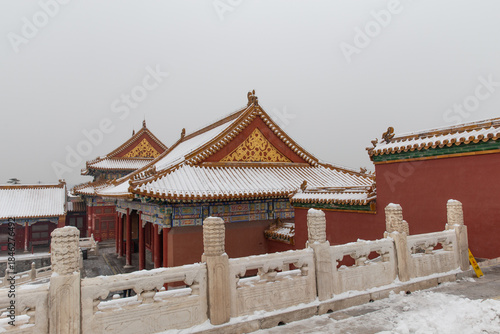 snow view of Forbidden City