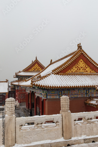 snow view of Forbidden City