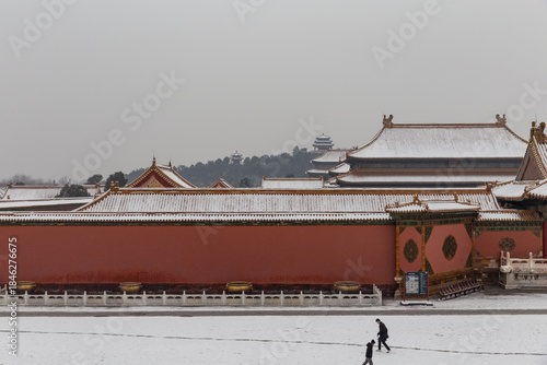 snow view of Forbidden City