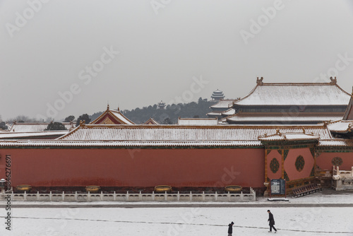 snow view of Forbidden City