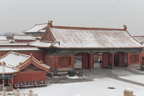 snow view of Forbidden City