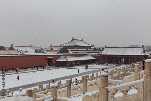 snow view of Forbidden City