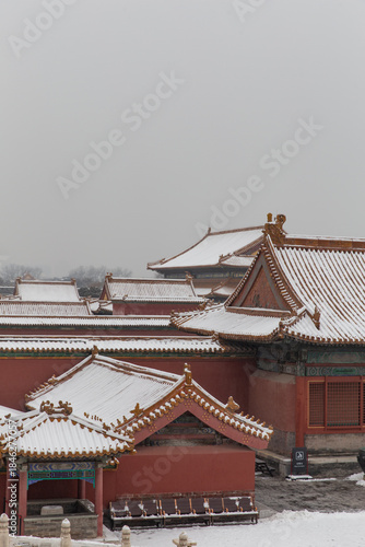 snow view of Forbidden City