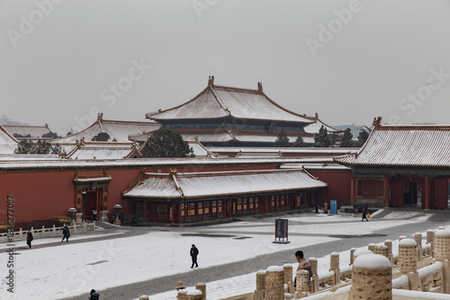 snow view of Forbidden City
