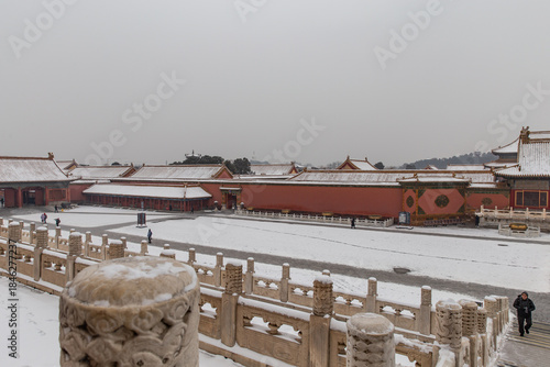 snow view of Forbidden City