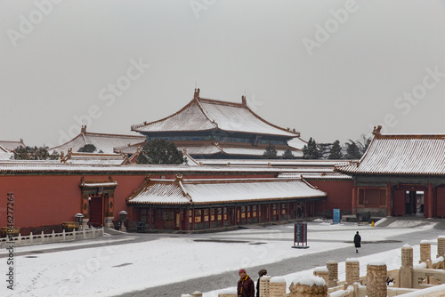 snow view of Forbidden City