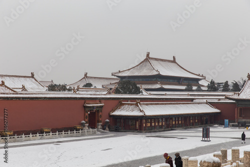 snow view of Forbidden City