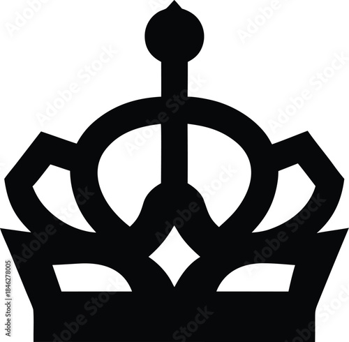 parade celebration crown line art vector illustration on transparent background