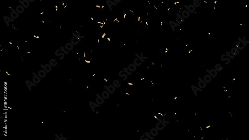 Golden confetti falling celebration background loop,
 luxury gold confetti explosion festive animation 4k video.