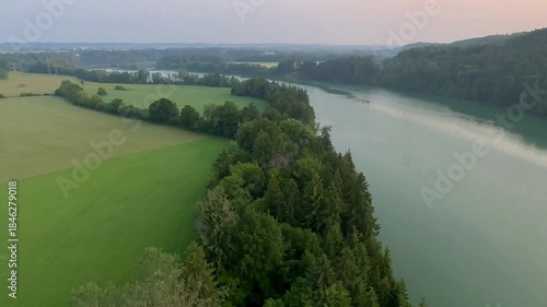 Hot air Balloon ride along the river Lech in Bavaria