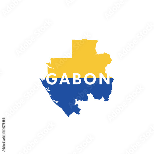 Gabon Map Flag