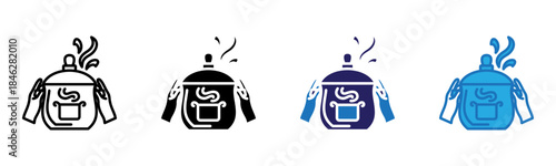 Pan Icon Multi Style Vector Illustration