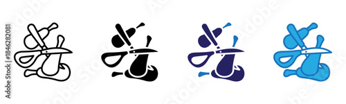 Scissor Icon Multi Style Vector Illustration