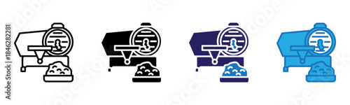 Meat Grinder Icon Multi Style Vector Illustration