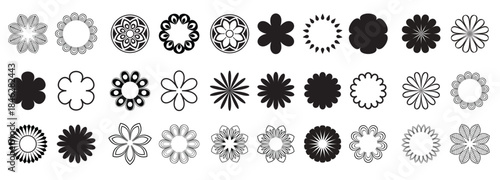 Vector Flower Shape Flower Shapes Vector illustration