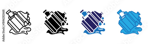 Gallon Icon Multi Style Vector Illustration