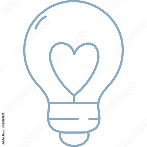 Cute Lamp Heart Illustration