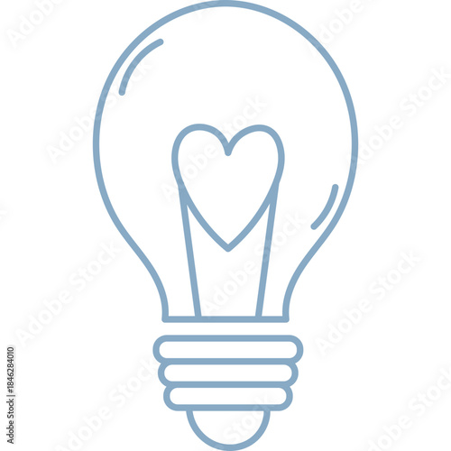 Cute Lamp Heart Illustration