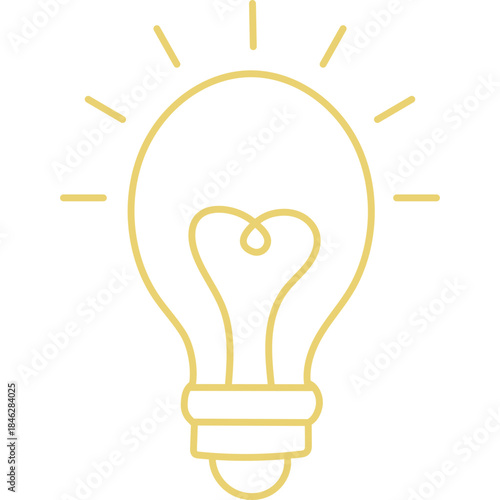 Cute Lamp Heart Illustration