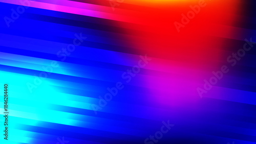 Vibrant Abstract Background with Intense Diagonal Light Streaks in Saturated Blue Red and Purple Hues for Creative Digital Art