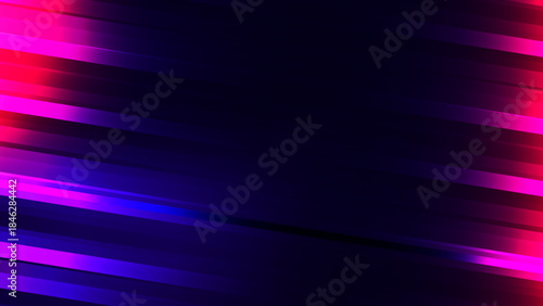 Futuristic Abstract Background with Glowing Neon Pink and Purple Diagonal Light Streaks on a Dark Cinematic Backdrop for Modern Digital Art
