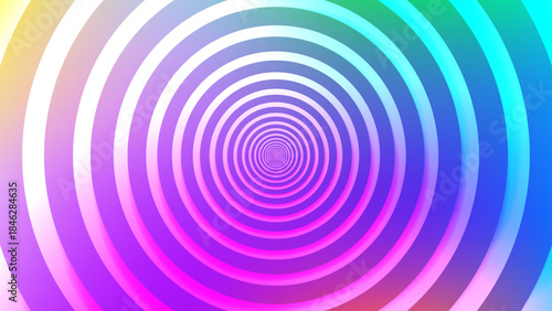 High-Resolution Visual of Radiating Rainbow Rings with Intense Saturated Colors, Perfect for High-Energy Advertising and Decorative Graphic Layouts
