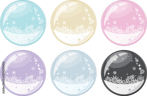 スノードーム風フレーム6種セット