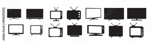 tv silhouette white background